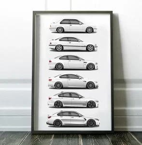 Gift For BMW M3 owners generations print