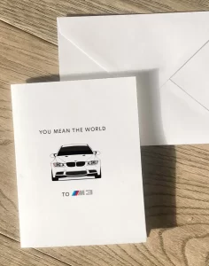 BMW M3 owner gift greeting card