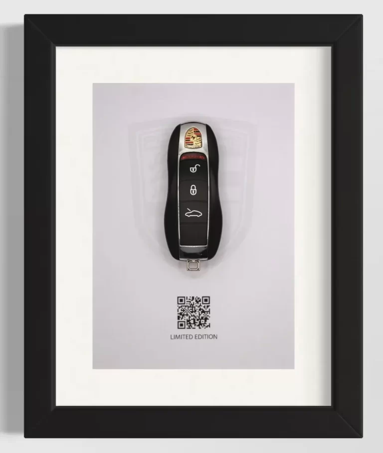 Porsche gift framed key