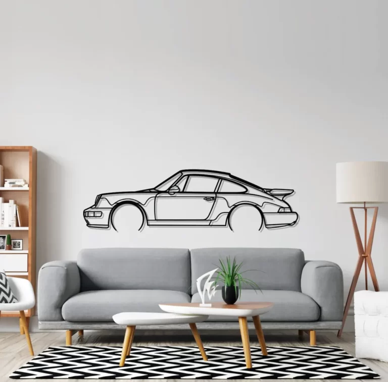 Porsche gift silhouette wall art