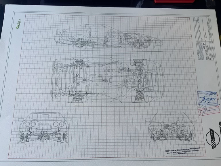 Chevy c4 corvette gift blueprint gearhead