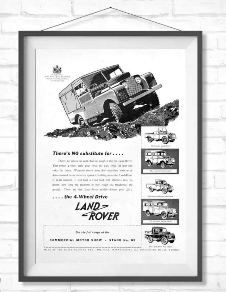 Land Rover Gifts vintage ad