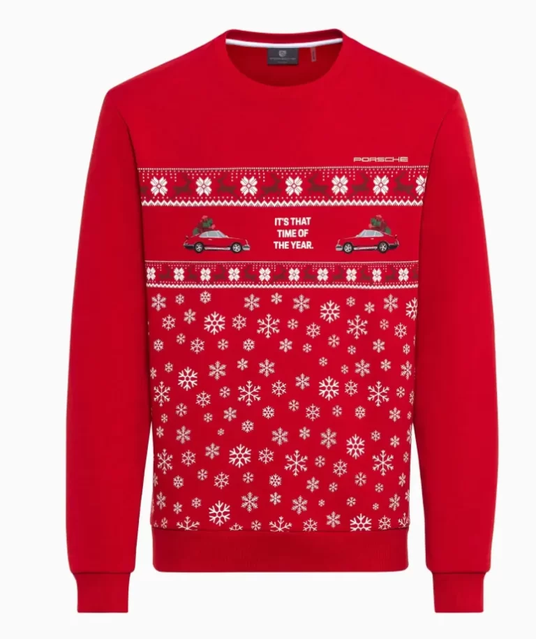 Porsche design christmas sweater red